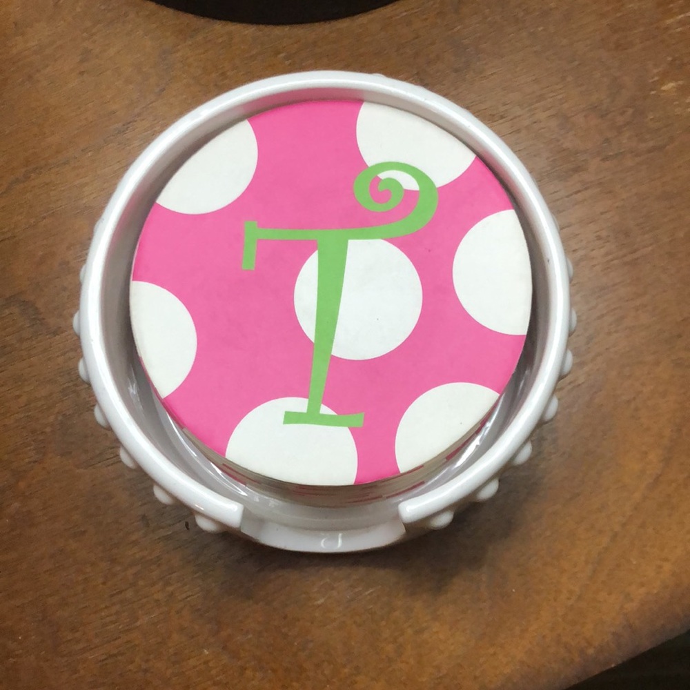 Personalized Coasters “T” - Picture 2 of 7